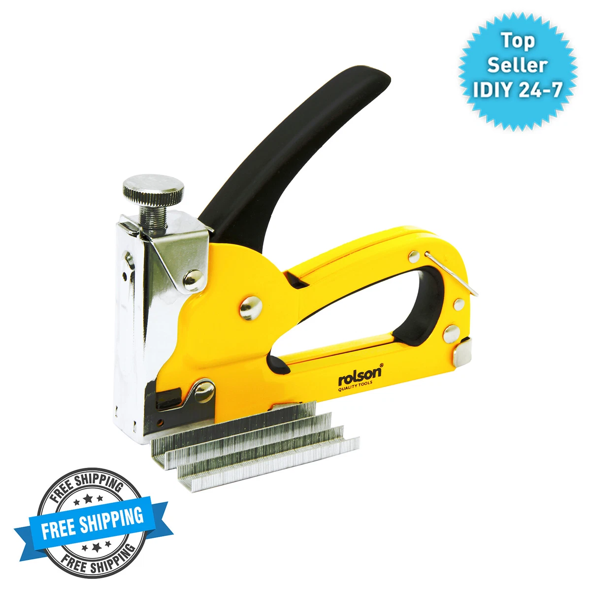 Rolson Light Duty Staple Gun Stapler Tacker With 200 Staples