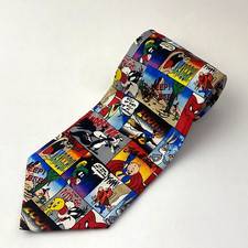 Looney Tunes Mania Necktie Bugs Bunny Daffy Duck Tweety Taz Porky Pig Sylvester