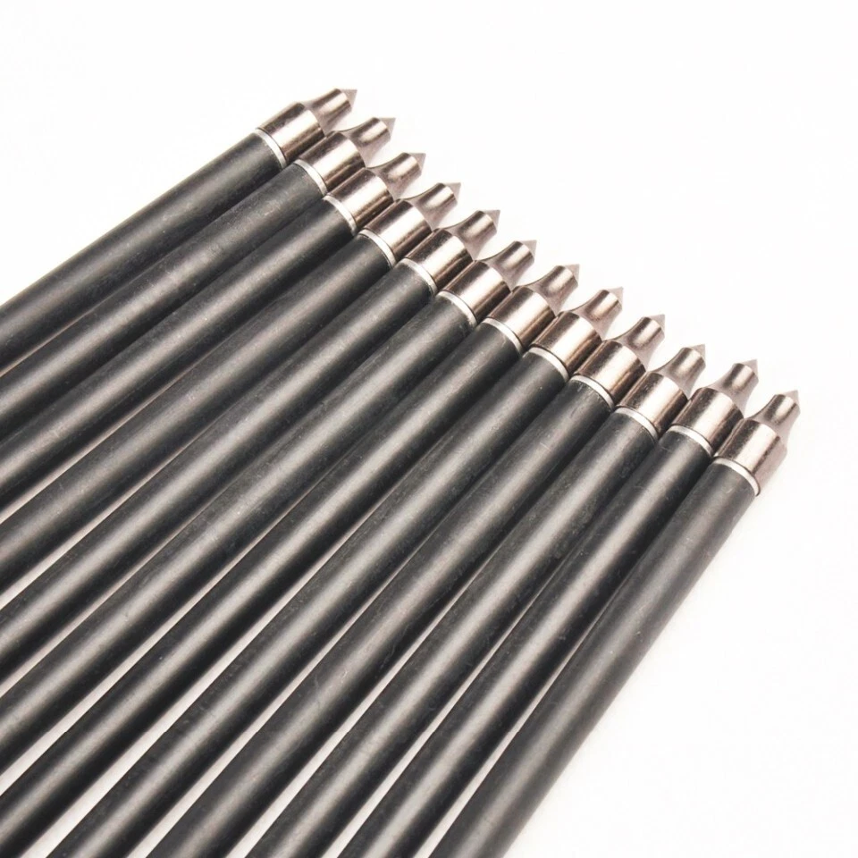 6Pcs 32"Carbon Shaft Spine 550 Arrows replaceable head For Recurve/Long Bow - Image 3 of 4