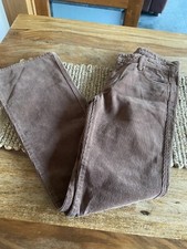 WOMENS BROWN CORDS TROUSERS Brandy Melville J Galt Shanghai SIZE SMALL NEW