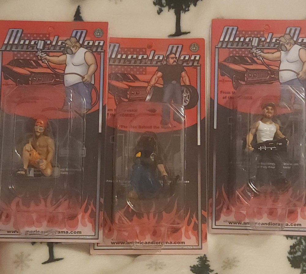 Musclemen Figure Lot Of 3 For 1:18 Scale Models by American Diorama