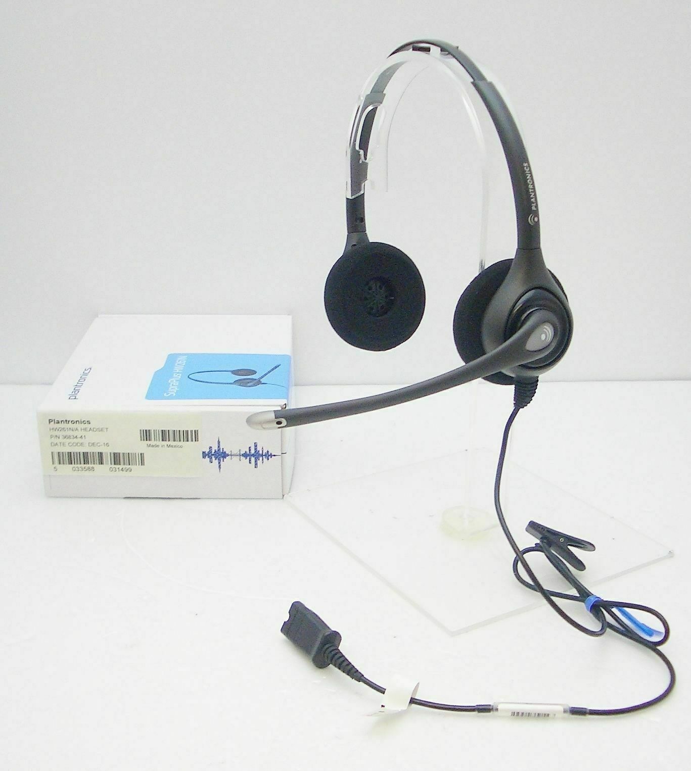 Plantronics SupraPlus HW261N Binaural Phone QD Headset for M22 M12 MX10  36834-41