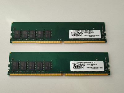 Thomas Krenn 16GB RAM DDR4 2666Mhz ECC SERVER RAM 2x8GB Single Sided 17899