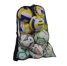 Heavy Duty Mesh Ball Bag, Drawstring Sport Equipment Storage Bags for Basketball