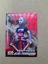 2024 Topps Chrome Star Wars Asajj Ventress Red Blaster Raywave Refractor 136
