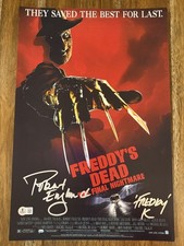 Robert Englund ‘Freddy's Dead’ Signed 12x18 Photo ‘Freddy Krueger’ Beckett