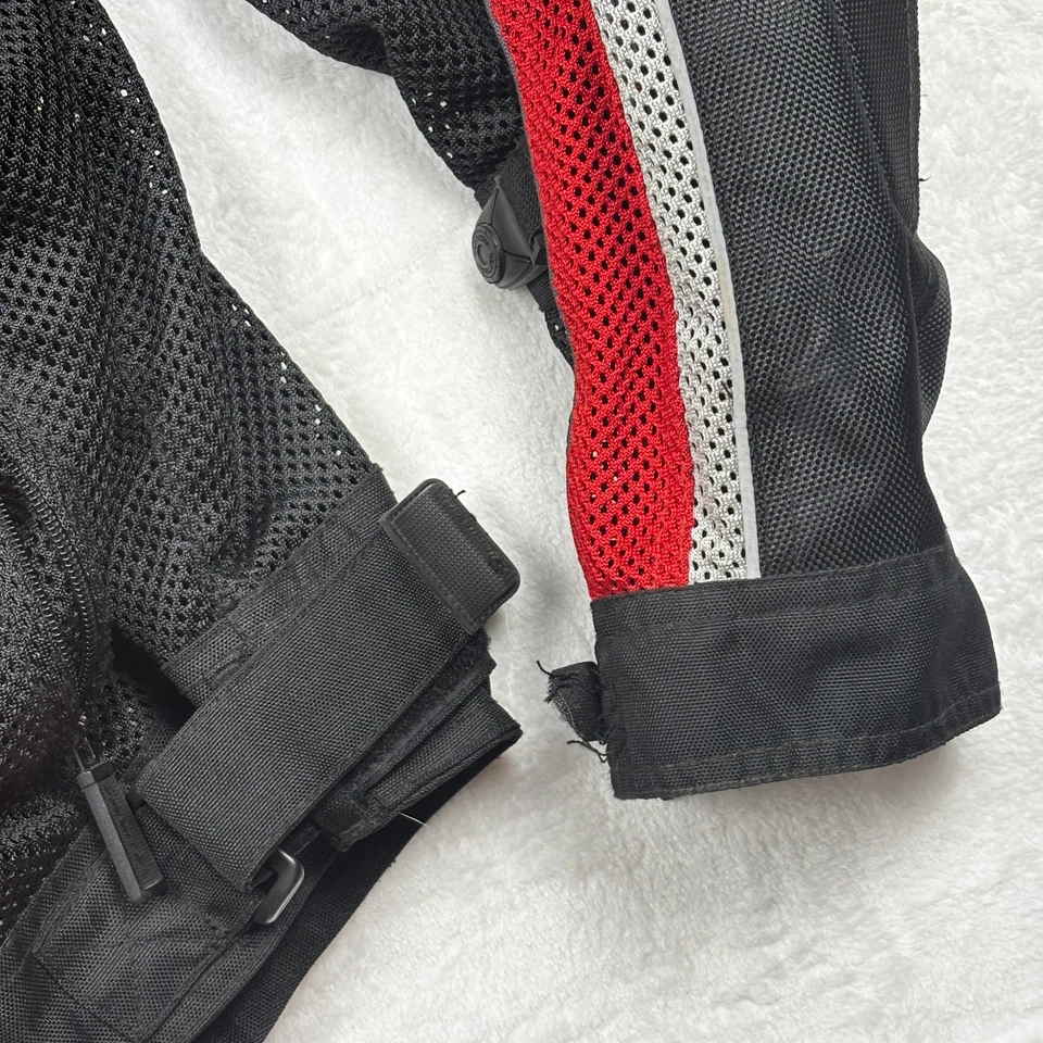 Tourmaster Intake Series 2 Mesh Motorcycle Jacket Mens L 44 Red Padding Armor - Image 3 of 4