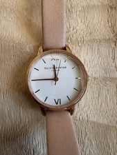 Olivia Burton London Quartz Analog Gold Stainless Steel Beige Leather Watch