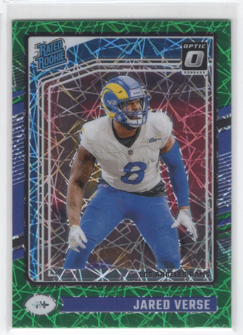 #242 2024 Donruss Optic GREEN VELOCITY Jared Verse RC Los Angeles Rams