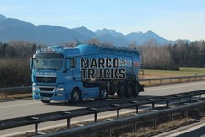 LKW Foto MAN TGX Silo-Sattelauflieger Österreich blau SILO-MELMER PITZTAL #e7ic