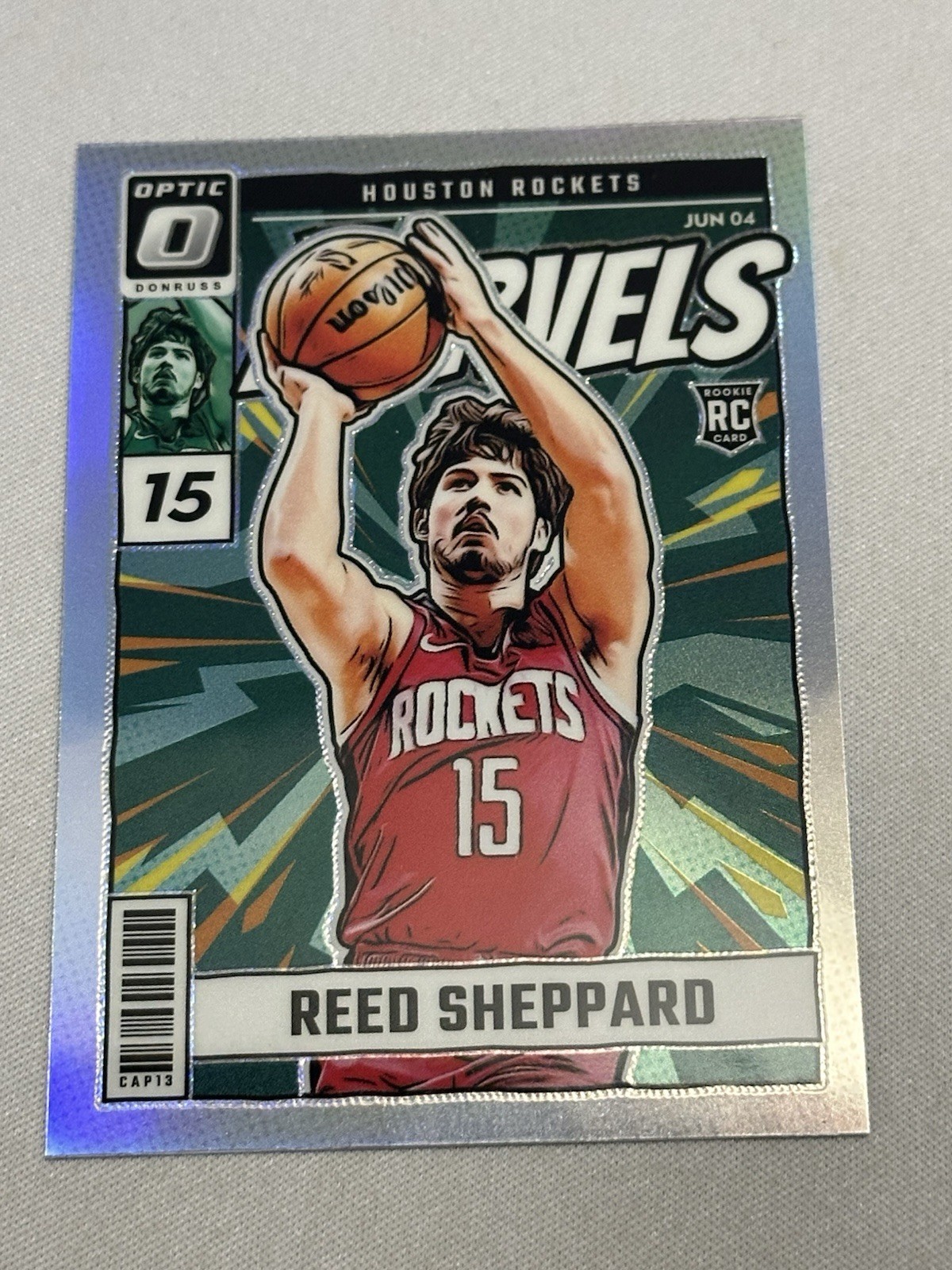 2024-25 Donruss Optic Net Marvels Holo Prizm Rookie Reed Sheppard RC Rockets #4