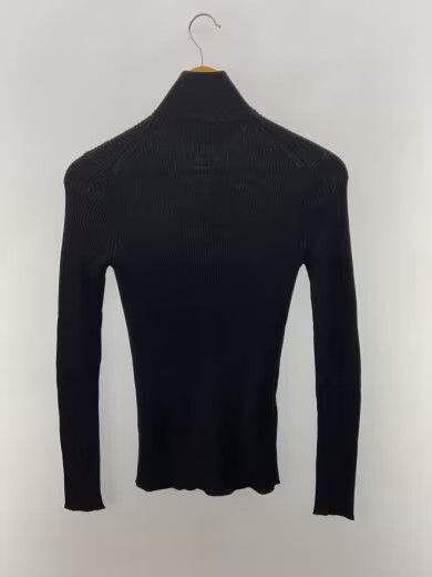 PRADA 2022AW Virgin Wool High Neck Rib Knit/ Size 38/ Black/ DNA945 thumbnail 2