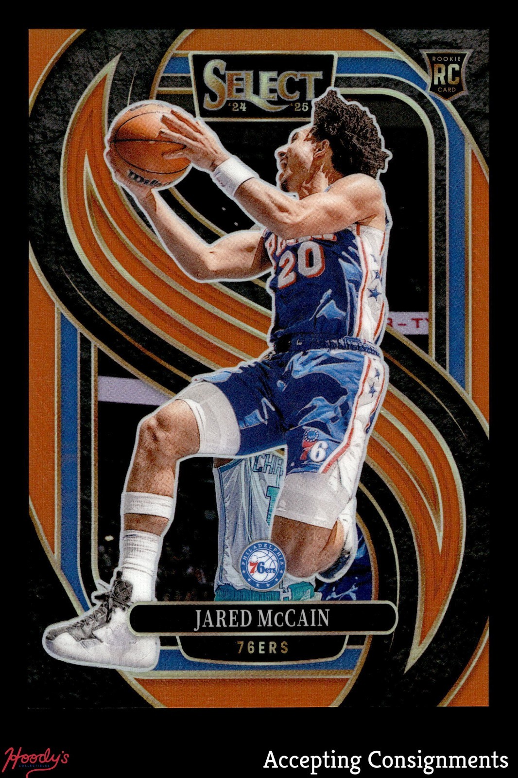 2024-25 Select Orange Prizms #184 Jared McCain 65/65 Premier Level ROOKIE RC