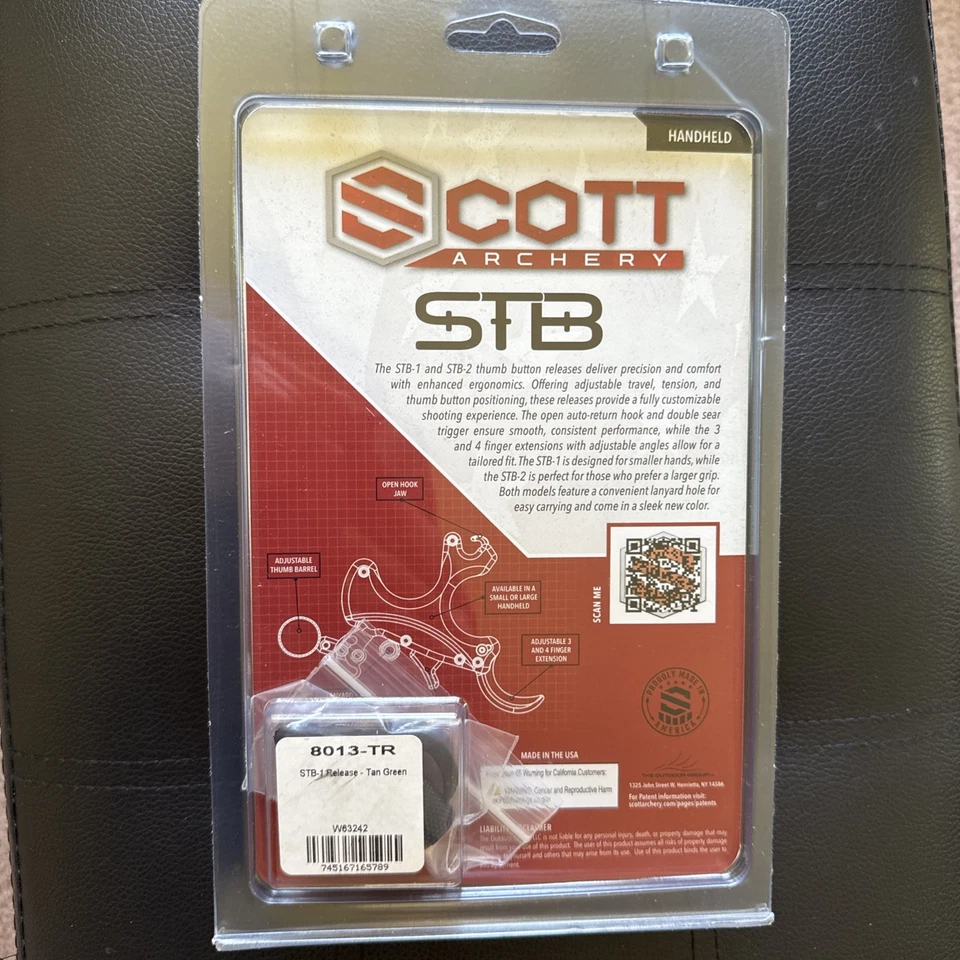 Scott Archery STB Release - Tan Green - STB-1 - Image 2 of 3