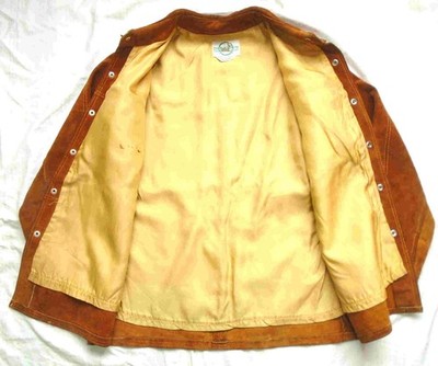 Vintage 80s Deerskin Trading Post Mens Large Heavy Suede Jacket | eBay