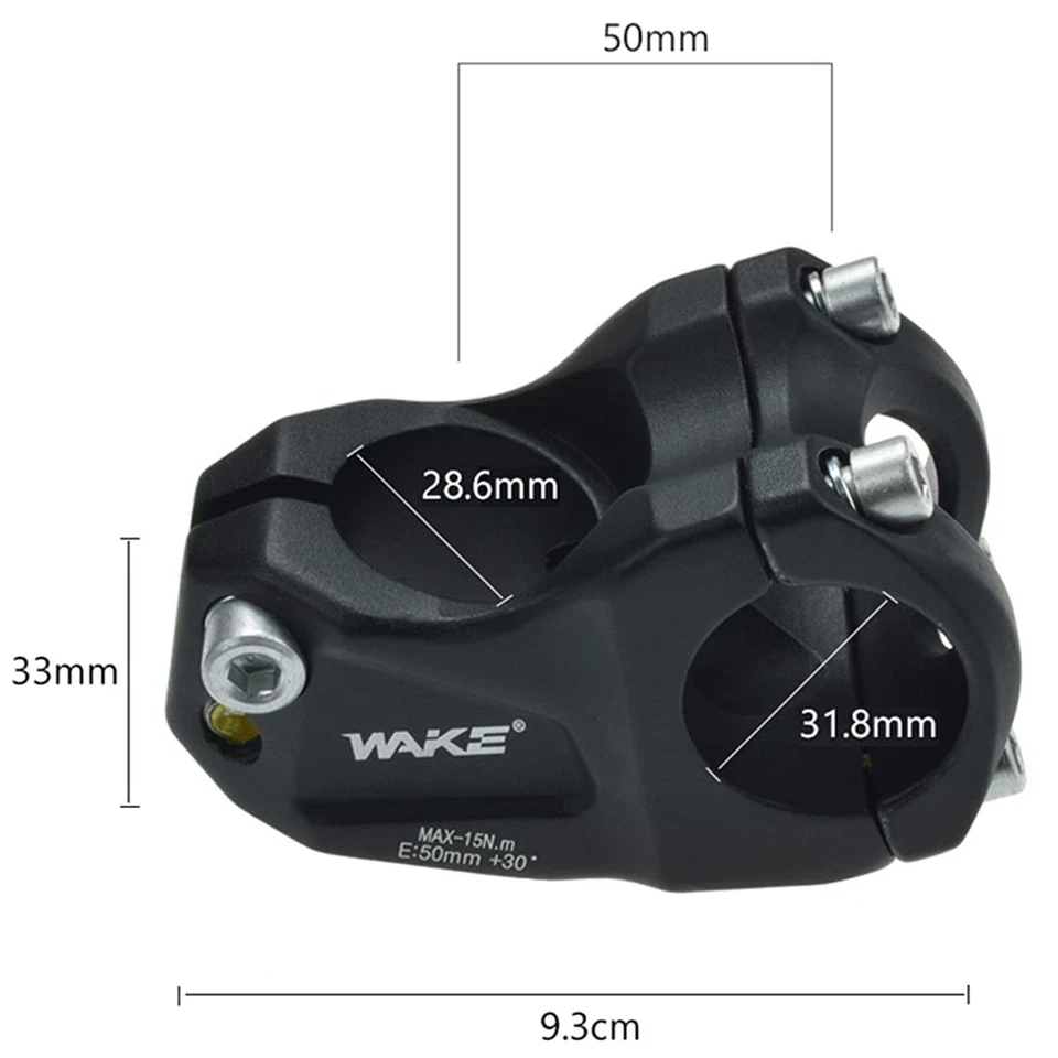Haste de mountain bike MTB 31,8 50mm 30 graus haste de guidão curta maioria das bicicletas - Imagem 2 de 4
