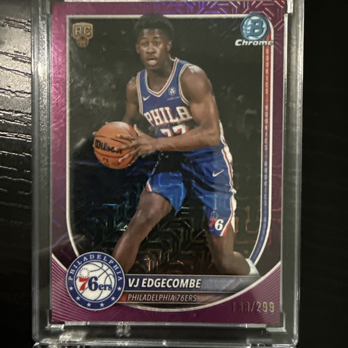 2025-26 BOWMAN Basketball BCV-3 VJ Edgecombe Fuschia Mojo /299 Rookie RC SP 🔥