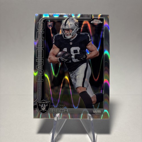 2025 Topps Chrome Football - Jack Bech #388 Ray Wave Refractor (RC)