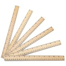 60 Pack Wooden Ruler 12 Inch Rulers Bulk Wood Measuring Ruler Office Ruler 2 ...