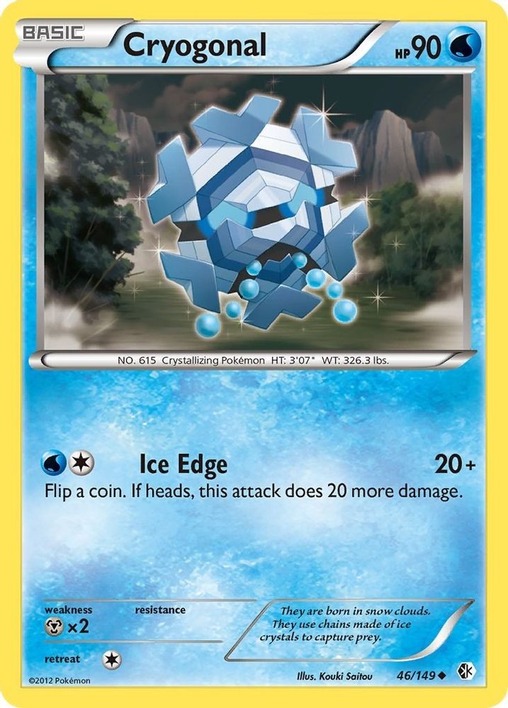 2012 Pokemon: Boundaries Crossed - Cryogonal (#46/149, Uncommon, Lightly Played)