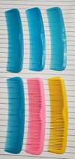 LOT OF 6 VINTAGE TIP TOP UNBREAKABLE BLUE, PINK,  YELLOW COMBS 5  