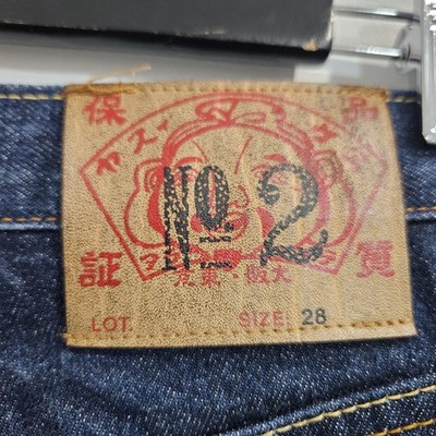 Evisu デニム lot 2000 no2 Size 28x35 Vintage EVISU No.2 Straight Leg Denim Jeans Mens Size W28 Made In