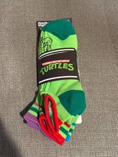 4 Pairs of Men's Teenage Mutant Ninja Turtles Socks Retro TMNT 90's Style