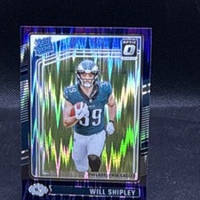 Panini 2024 Optic Will Shipley #298 Rookie Purple Shock Prizm Football
