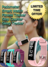Pink Runlio Smart Watch Fitness Tracker Sleep Monitor Activity Tracker Sealed