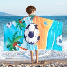 Beach Towel for Kids, 30”x 60”Quick Dry Sand Free Kids Beach Towel for Soccer