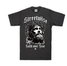 streetwise God Fearing Graphic T-Shirt Black & Gray M-5XL