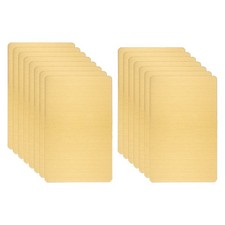 15pcs Metal Business Card 3x2x0.02 Inch Engraving Card Adhesive Gold