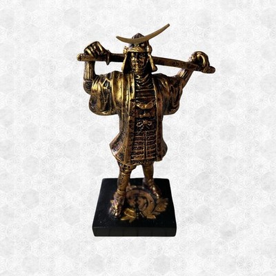 Date Masamune Samurai Bronze Statue Figure One-Eyed Dragon Japanese Armor Box