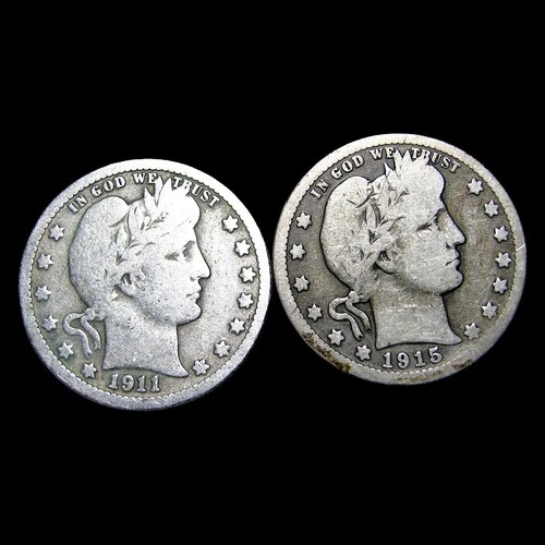 1911-D 1915 Barber Quarter Dollars Silver ---- Nice Coin ---- #298K