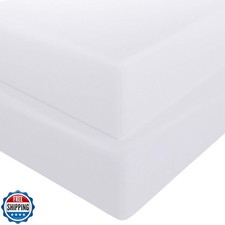 FLXXIE 2 Pack Microfiber Fitted Crib Sheets, Super Soft and Cozy Toddler Fitt