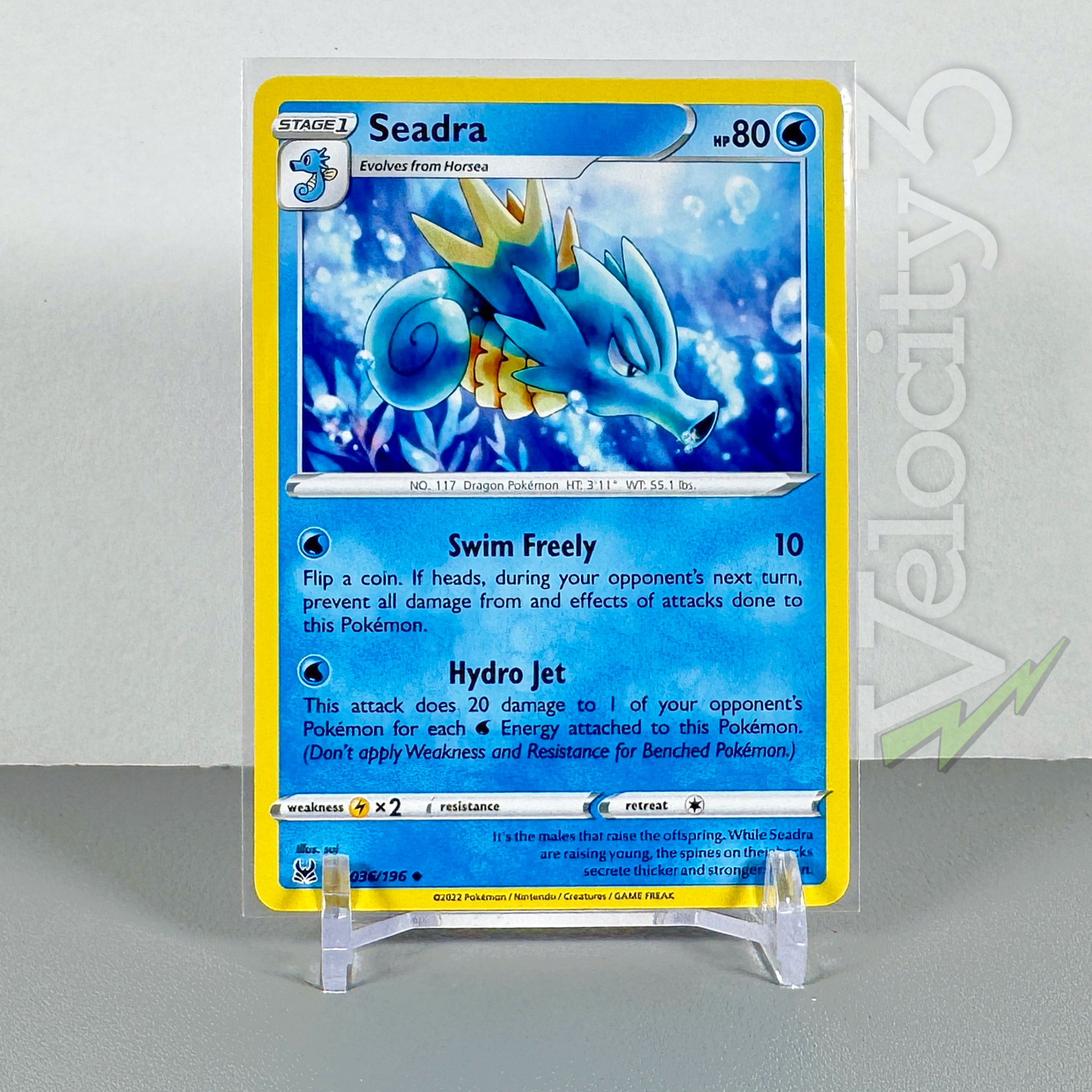 Pokemon TCG Card - Seadra 36/196 Uncommon | 2022 Lost Origin | NM/Mint