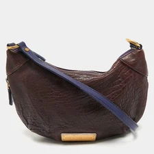 Marc by Marc Jacobs Purple Leather Zip Crossbody Bag