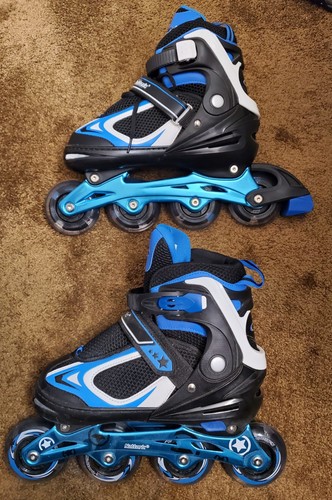 Nattork 4 Wheels Inline Roller Skates Blades Youth L (5 - 8) - Picture 2 of 9