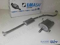 Imasaf Auspuffset Ab Kat für Peugeot 206 SW 1.1 + 1.4 2002- | Mitteltopf+Endtopf
