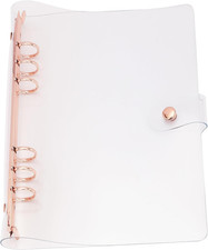 A5 6-Ring Binder Cover for Loose Leaf PVC Clear A5 Planner Cover Notebook Binder