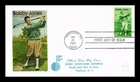 US COVER BOBBY JONES WORLD GOLF HALL OF FAME FIRST DAY ISSUE ANDREWS CACHET