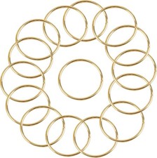15Pcs 3 Inch Metal Craft Hoops - Gold Dream Catcher Wreath Rings