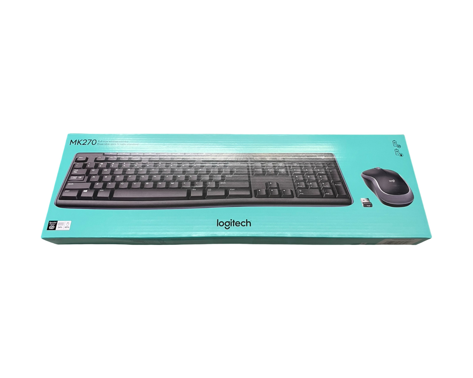 LOGITECH MK270 FULL SIZE WIRELESS KEYBOARD W/ MOUSE AND USB RECIEVER NEW *SE