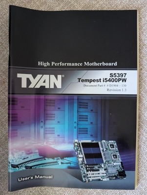 TYAN S5397WAG2NRF Dual Xeon Server Mainboard OVP Tempest i5400PW