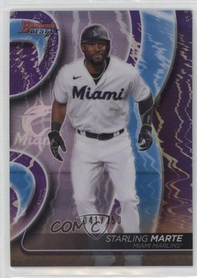 2020 Bowman's Best Purple Refractor 41/250 Starling Marte #42 17l9