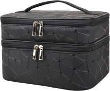 Beauty Case Da Viaggio, Trousse Trucchi Donna, Borsa per Cosmetici, Pochette Por