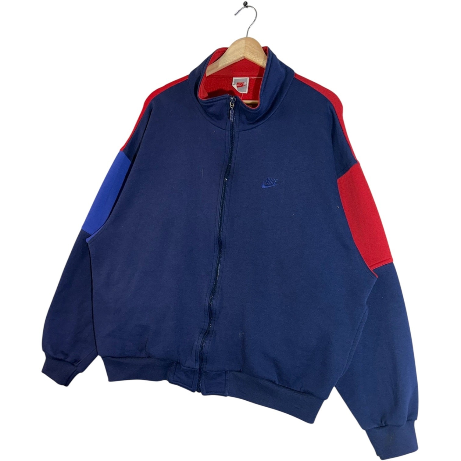 SACAI X NIKE ***Taglia etichetta*** Vintage Nike Bomber Full Zip Giacca Leggera Blu Rosso