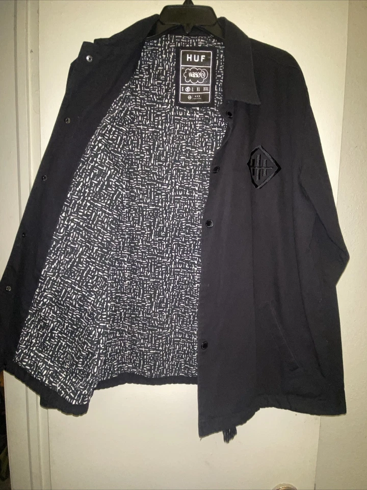 Jaqueta externa de lona Huf x Eric Haze média-preta - Imagem 2 de 4