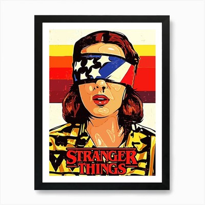 Stranger Things Poster Film 2 Kunst gerahmt Wandbild Poster Leinwanddruck Bild