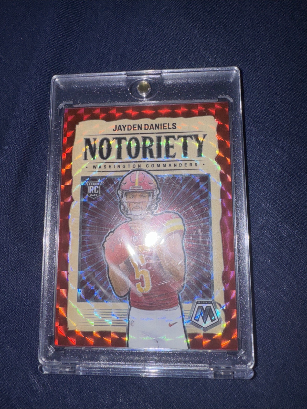 2024 Mosaic Notoriety Red #19 Jayden Daniels